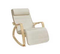 Silla Mecedora con Apoyabrazos Mecedora con Reposapiés Ajustable en 5 Posiciones