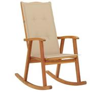 Silla Mecedora Con Cojines Madera Maciza De Acacia Vidaxl
