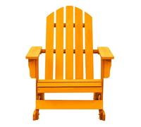 Silla mecedora de jardin adirondack madera maciza abeto naranja