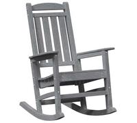 Silla Mecedora De Jardín Gris Claro 92 X 70 X 108cm Hdpe Vidaxl