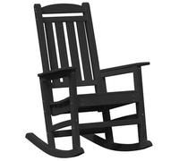 Silla Mecedora De Jardín Negro 92 X 70 X 108cm Hdpe Vidaxl