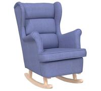 Silla Mecedora De Tela Azul Vaquero 74x90x102 Cm Vidaxl
