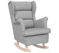 Silla Mecedora De Tela Gris Nube 74x90x102 Cm Vidaxl