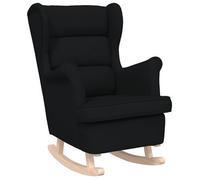Silla Mecedora De Tela Negro 74x90x102 Cm Vidaxl