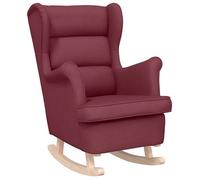 Silla Mecedora De Tela Rojo Vino Tinto 74x90x102 Cm Vidaxl