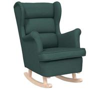 Silla Mecedora De Tela Verde Oscuro 74x90x102 Cm Vidaxl