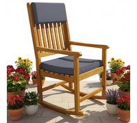 Silla mecedora madera de acacia 107x54x77cm