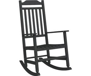 Silla mecedora negra vidaXL, 84 x 65 x 114 cm, resina