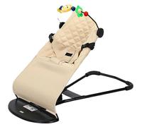 Silla mecedora para bebés, diseño ergonómico, funda desmontable y lavable, modelo XTT004, color blanco