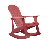 Silla Mecedora Roja De Madera Sintética Resistente A La Intemperie Estilo Moderno Adirondack