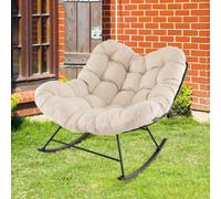 Silla mecedora - Silla colgante - Silla tipo papasan - Silla de ratán - Sillón huevo de gran tamaño
