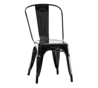 Silla metálica benedikt v2 metal negro 48x44x89 cm