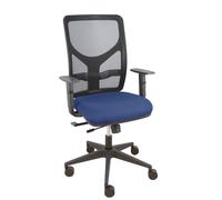 PIQUERAS Y CRESPO Silla de oficina Motilla con mecanismo Sincro/Traslack, Azul marino y Negro
