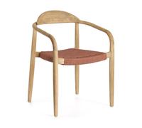 Silla Nina de madera maciza de terracota.