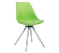 Silla para visitas troyes rund simil cuero verde 56x48x84 cm