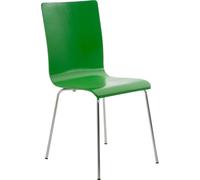 Silla para visitantes Pepe, con asiento de madera de diseño ergonómico y estructura de metal, color lila