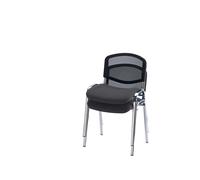 Silla para visitas, apilable respaldo reticulado, armazón cromado