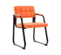 Silla para visitas canada b simil cuero naranja 58x59x84 cm