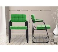 Silla para visitas canada b simil cuero verde 58x59x84 cm