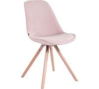Silla de visita toulouse rund en terciopelo rosado 56x48x84 cm