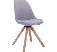 Silla para visitas tapizada - Silla para anfitriones - Asientos cómodos y diseño exclusivo. Color: Gris | Color del tejido: Natural