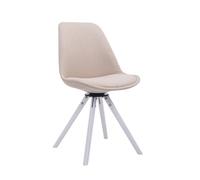 Silla para visitas troyes rund en tela crema 56x48x84 cm