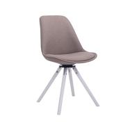 Silla para visitas troyes rund en tela gris topo 56x48x84 cm