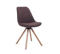 Silla para visitas troyes rund en tela marrón 56x48x84 cm