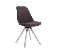 Silla para visitas troyes rund en tela marrón 56x48x84 cm