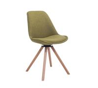 Silla para visitas troyes rund en tela verde 56x48x84 cm