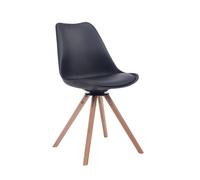 Silla para visitas troyes rund simil cuero negro 56x48x84 cm