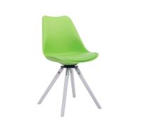 Silla para visitas troyes rund simil cuero verde 56x48x84 cm