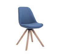 Silla para visitas troyes square en tela azul 56x48x84 cm