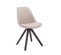Silla para visitas troyes square en tela crema 56x48x84 cm