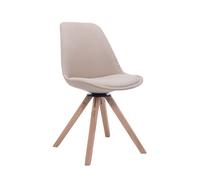 Silla para visitas troyes square en tela crema 56x48x84 cm