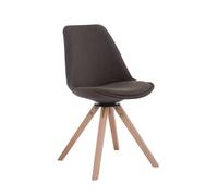Silla para visitas troyes square en tela gris oscuro 56x48x84 cm