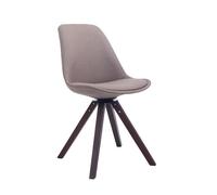 Silla para visitas troyes square en tela gris topo 56x48x84 cm