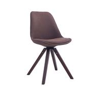 Silla para visitas troyes square en tela marrón 56x48x84 cm