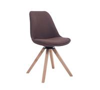 Silla para visitas troyes square en tela marrón 56x48x84 cm