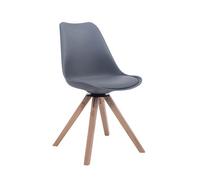 Silla para visitas troyes square simil cuero gris 56x48x84 cm