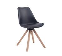 Silla para visitas troyes square simil cuero negro 56x48x84 cm