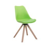 Silla para visitas troyes square simil cuero verde 56x48x84 cm