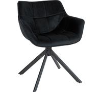 Silla para visitas y comedor Westport, con tapicería de terciopelo y acolchado de alta calidad, color gris