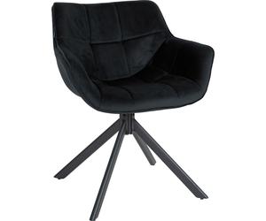 Silla para visitas y comedor Westport, con tapicería de terciopelo y acolchado de alta calidad, color gris