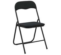vidaXL Silla Plegable 8 pcs Negro 48 x 44 x 78 cm Terciopelo, Silla de Comedor compacta, Elegante y versátil, Asiento de Terciopelo ahorrador de Espacio, diseño Moderno