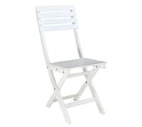 Silla plegable blanca de madera maciza mod. Dalila