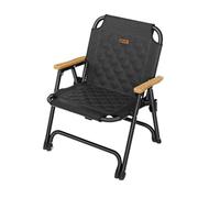Silla Plegable de Haya Maciza para Camping, Portátil y Lista para Usar | Asiento de Exterior con Respaldo Alto, Ideal para Patios, Playa, Camping y Jardín(C)