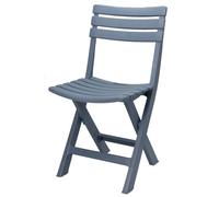 Silla plegable de plástico resistente para jardín, azul claro