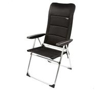 Silla Plegable Premium negra Aktive, para exterior, medidas 49x67x123 cm, de aluminio y poliéster, Peso máx. 110Kg.