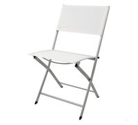 Silla plegable jardín tejido reforzado blanca aktive